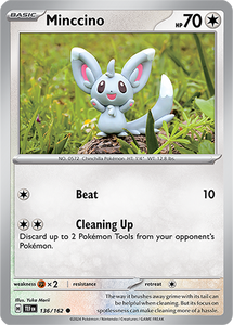 Minccino 136/162 SV Temporal Forces Common Pokemon Card TCG Near Mint