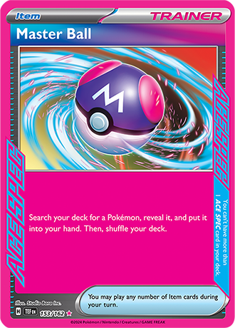 Master Ball 153/162 SV Temporal Forces Holo Ace Spec Rare Trainer Pokemon Card TCG Near Mint