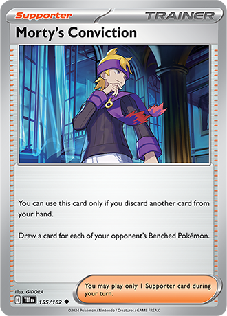 Morty's Conviction 155/162 SV Temporal Forces Uncommon Trainer Pokemon Card TCG Near Mint