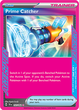 Prime Catcher 157/162 SV Temporal Forces Holo Ace Spec Rare Trainer Pokemon Card TCG Near Mint