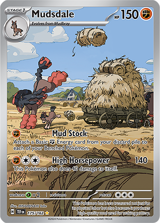 Mudsdale 175/162 SV Temporal Forces Full Art Illustration Rare Pokemon Card TCG Near Mint