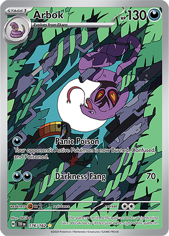 Arbok 176/162 SV Temporal Forces Full Art Illustration Rare Pokemon Card TCG Near Mint
