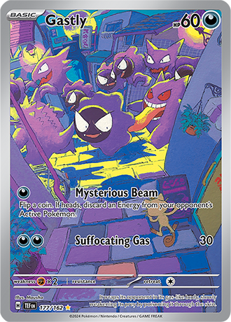 Gastly 177/162 SV Temporal Forces Full Art Illustration Rare Pokemon Card TCG Near Mint