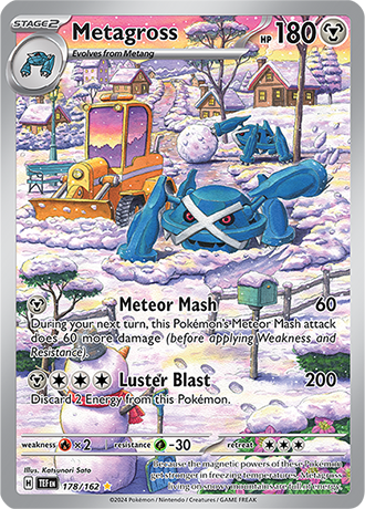 Metagross 178/162 SV Temporal Forces Full Art Illustration Rare Pokemon Card TCG Near Mint