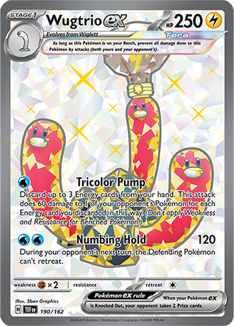 Wugtrio ex 190/162 SV Temporal Forces Full Art Ultra Rare Pokemon Card TCG Near Mint