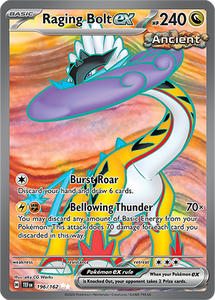 Raging Bolt ex 196/162 SV Temporal Forces Full Art Ultra Rare Pokemon Card TCG Near Mint