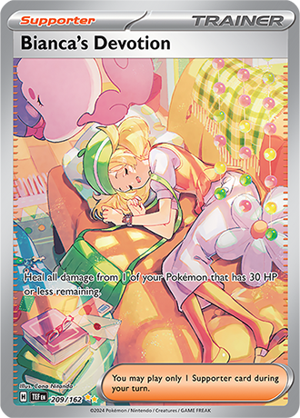 Bianca’s Devotion 209/162 SV Temporal Forces Special Illustration Rare Pokemon Card TCG Near Mint