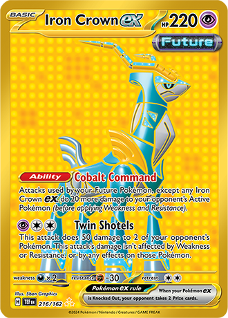 Iron Crown ex 216/162 SV Temporal Forces Hyper Rare Pokemon Card TCG Near Mint