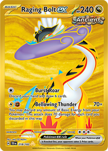 Raging Bolt ex 218/162 SV Temporal Forces Hyper Rare Pokemon Card TCG Near Mint