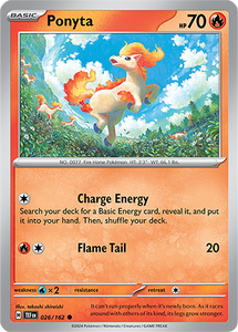 Ponyta 026/162 SV Temporal Forces Common Pokemon Card TCG Near Mint