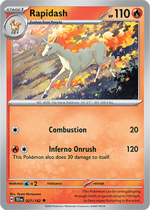 Rapidash 027/162 SV Temporal Forces Uncommon Pokemon Card TCG Near Mint