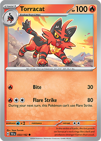 Torracat 033/162 SV Temporal Forces Common Pokemon Card TCG Near Mint