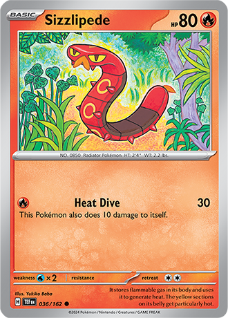 Sizzlipede 036/162 SV Temporal Forces Common Pokemon Card TCG Near Mint