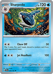 Sharpedo 043/162 SV Temporal Forces Uncommon Pokemon Card TCG Near Mint