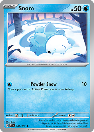 Snom 045/162 SV Temporal Forces Common Pokemon Card TCG Near Mint