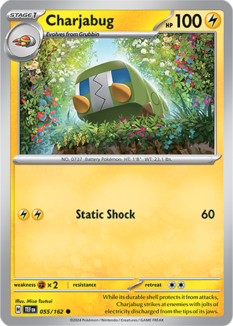 Charjabug 055/162 SV Temporal Forces Common Pokemon Card TCG Near Mint