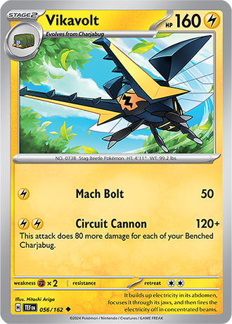 Vikavolt 056/162 SV Temporal Forces Uncommon Pokemon Card TCG Near Mint