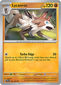 Lycanroc 090/162 SV Temporal Forces Uncommon Pokemon Card TCG Near Mint
