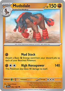 Mudsdale 092/162 SV Temporal Forces Uncommon Pokemon Card TCG Near Mint