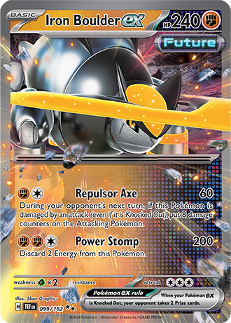 Iron Boulder ex 099/162 SV Temporal Forces Double Rare Pokemon Card TCG Near Mint
