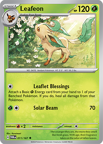 Leafeon 011/167 SV Twilight Masquerade Uncommon Pokemon Card TCG Near Mint
