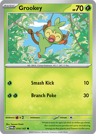 Grookey 014/167 SV Twilight Masquerade Common Pokemon Card TCG Near Mint