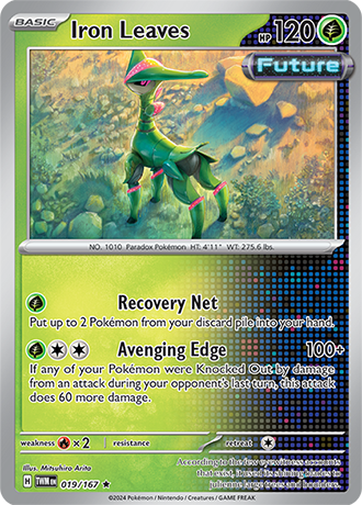 Iron Leaves 019/167 SV Twilight Masquerade Holo Rare Pokemon Card TCG Near Mint