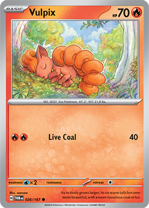 Vulpix 026/167 SV Twilight Masquerade Common Pokemon Card TCG Near Mint