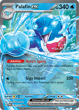 double type pokemon cards Palafin ex 061/167 SV Twilight Masquerade Double Rare Pokemon Card TCG – Kawaii Collector