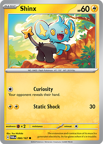 Shinx 066/167 SV Twilight Masquerade Common Pokemon Card TCG Near Mint