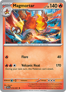 Magmortar 010/091 SV Paldean Fates Holo Rare Pokemon Card TCG Near Mint