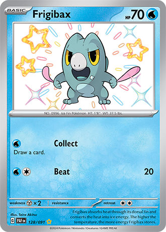 Frigibax 128/091 SV Paldean Fates Shiny Rare Pokemon Card TCG Near Mint