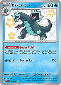 Baxcalibur 130/091 SV Paldean Fates Shiny Rare Pokemon Card TCG Near Mint