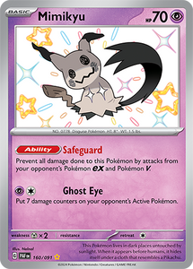 Mimikyu 160/091 SV Paldean Fates Shiny Rare Pokemon Card TCG Near Mint