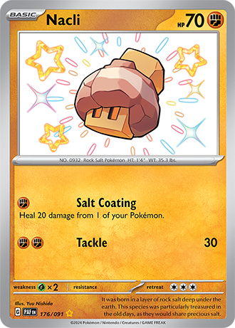 Nacli 176/091 SV Paldean Fates Shiny Rare Pokemon Card TCG Near Mint