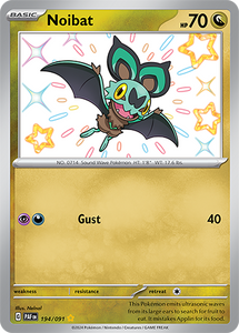 Noibat 194/091 SV Paldean Fates Shiny Rare Pokemon Card TCG Near Mint