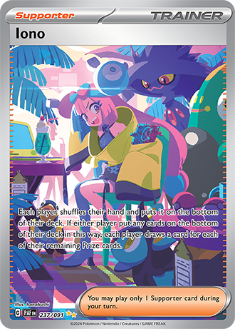 Iono 237/091 SV Paldean Fates Special Illustration Rare Pokemon Card TCG Near Mint