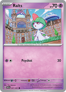 Ralts 027/091 SV Paldean Fates Common Pokemon Card TCG Near Mint