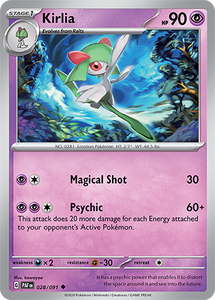 Kirlia 028/091 SV Paldean Fates Common Pokemon Card TCG Near Mint