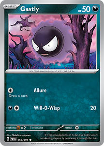 Gastly 055/091 SV Paldean Fates Common Pokemon Card TCG Near Mint