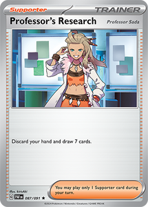 Professor's Research Professor Sada 087/091 SV Paldean Fates Holo Rare Trainer Pokemon Card TCG Near Mint