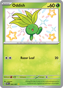 Oddish 092/091 SV Paldean Fates Shiny Rare Pokemon Card TCG Near Mint