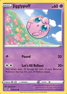 Jigglypuff 110/264 SWSH Fusion Strike Common Pokemon Card TCG Near Mint