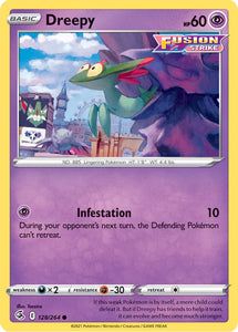 Dreepy 128/264 SWSH Fusion Strike Common Pokemon Card TCG Near Mint