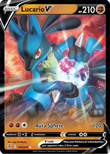 Lucario V 146/264 SWSH Fusion Strike Ultra Rare Pokemon Card TCG Near Mint