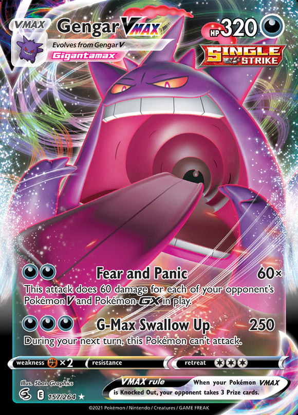 Gengar VMAX 157/264 SWSH Fusion Strike Ultra Rare Pokemon Card TCG Near Mint