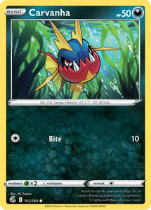 Carvanha 162/264 SWSH Fusion Strike Common Pokemon Card TCG Near Mint