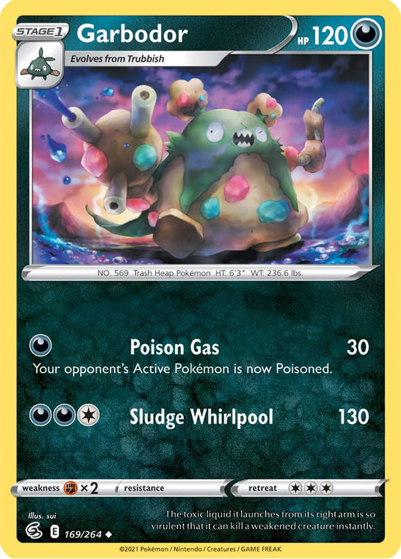 Garbodor 169/264 SWSH Fusion Strike Uncommon Pokemon Card TCG Near Mint