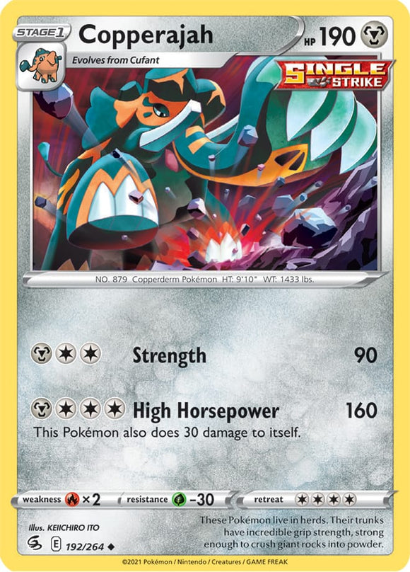 Copperajah 192/264 SWSH Fusion Strike Uncommon Pokemon Card TCG Near Mint