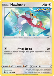 Hawlucha 216/264 SWSH Fusion Strike Uncommon Pokemon Card TCG Near Mint